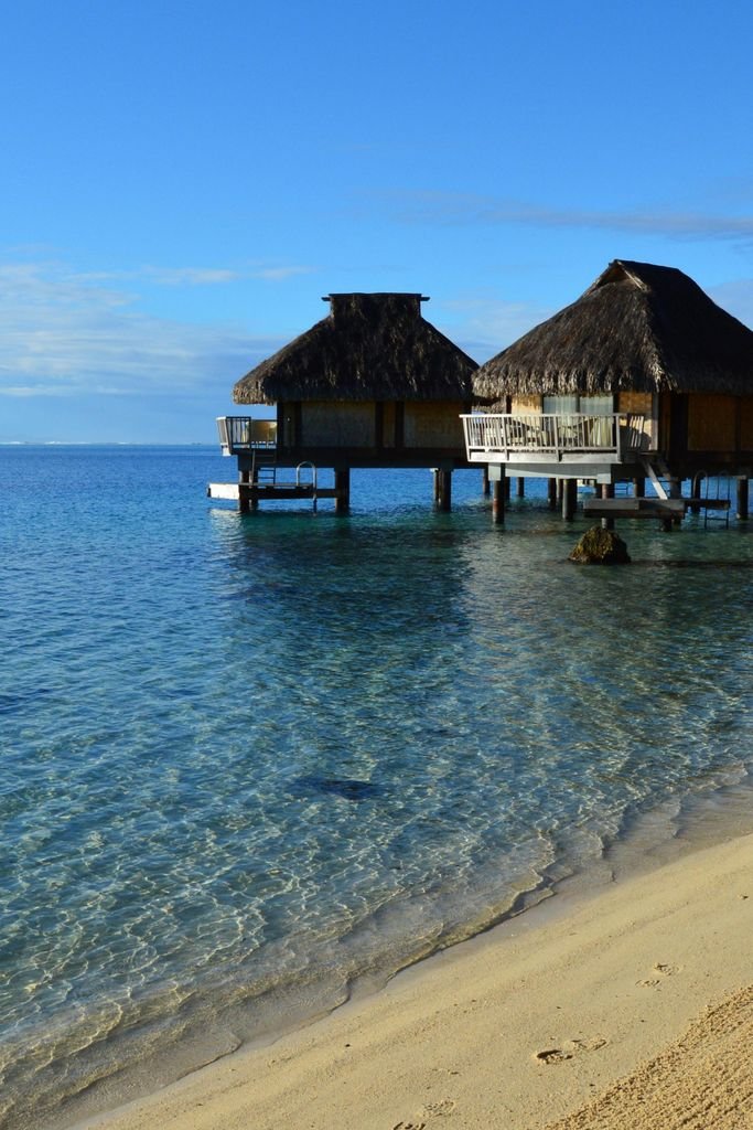 vuela más barato a Bora Bora - bungalows sobre el agua