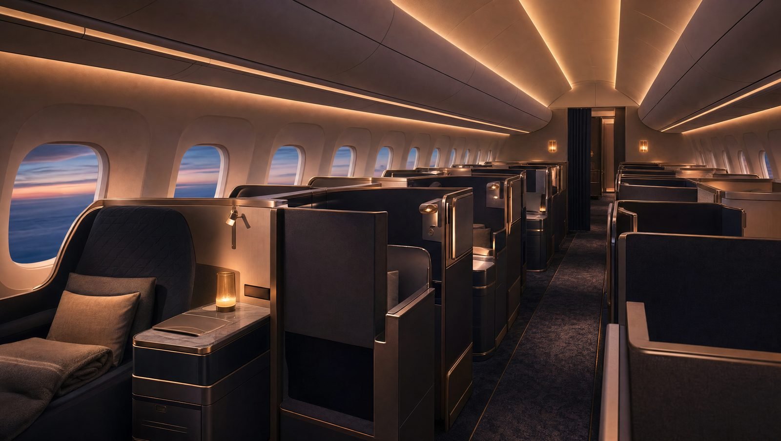 experiencia volando en cabinas premium con puntos — cabina business